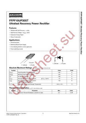 FFPF10UP30STTU datasheet  